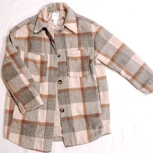 H&M Oversized Flannel Jacket/Shacket NWOT